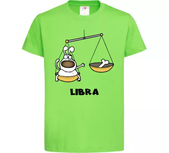 Детская футболка Терези пес Лаймовый фото