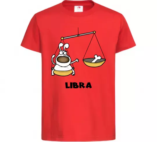 Детская футболка Терези пес Красный фото