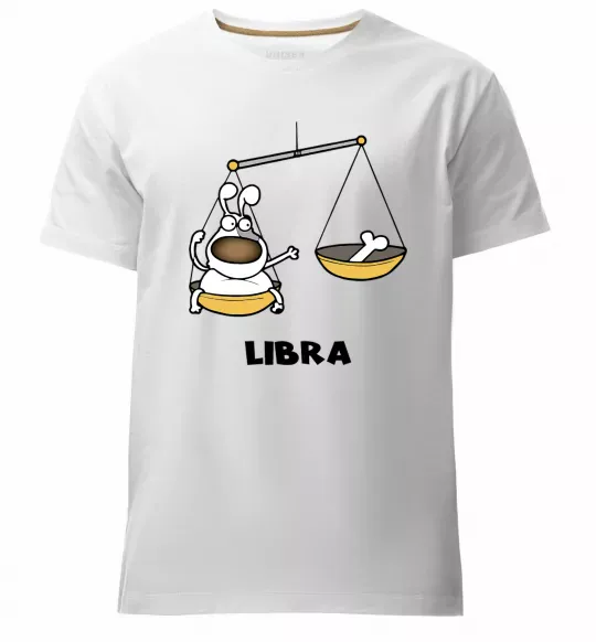 Мужская премиум футболка Терези пес Белый фото