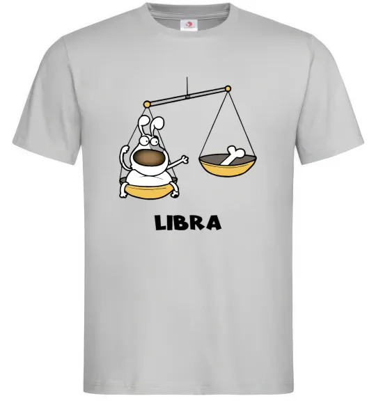 Чоловіча футболка Терези пес Сірий фото