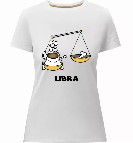 Женская премиум футболка Терези пес Белый фото