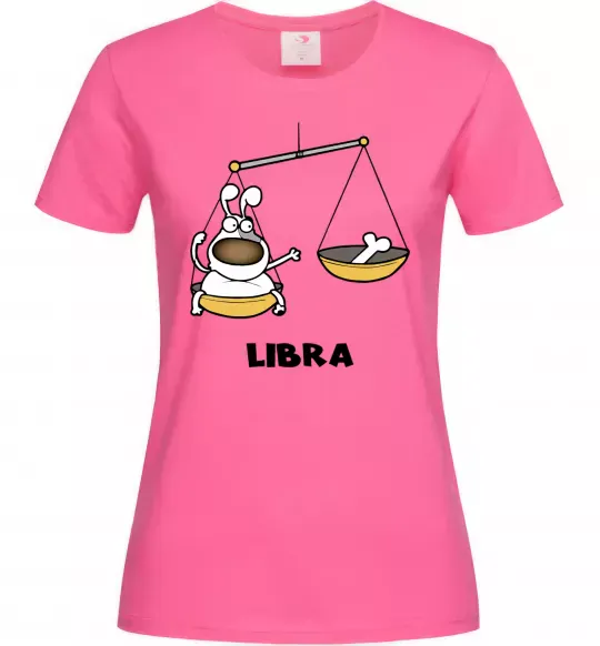 Женская футболка Терези пес Ярко-розовый фото