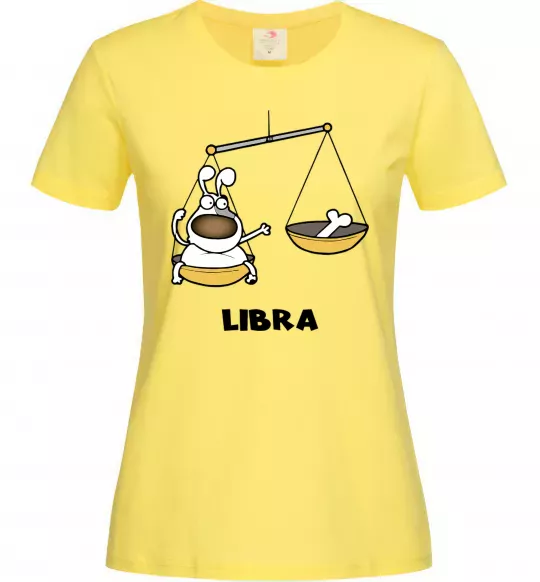 Женская футболка Терези пес Лимонный фото