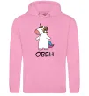 Женская толстовка (худи) Овен єдиноріг Розовый фото