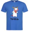 Чоловіча футболка Телець єдиноріг Яскраво-синій Чоловіча футболка Телець єдиноріг Яскраво-синій фото