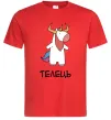 Чоловіча футболка Телець єдиноріг Червоний Чоловіча футболка Телець єдиноріг Червоний фото
