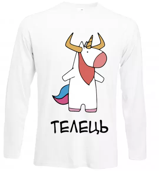 Лонгслив Телець єдиноріг Белый фото