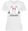 Жіноча футболка Близнюки єдиноріг Білий фото