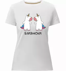 Жіноча преміум футболка Близнюка знак Чорний фото