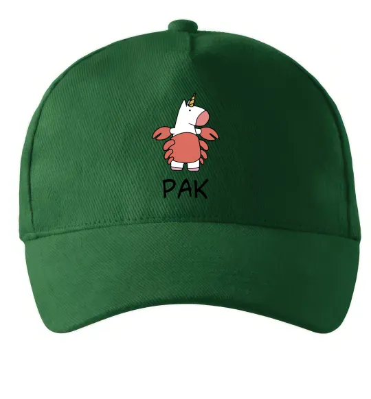 Кепка Рак єдиноріг Темно-зеленый фото