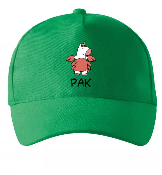 Кепка Рак єдиноріг Зеленый фото