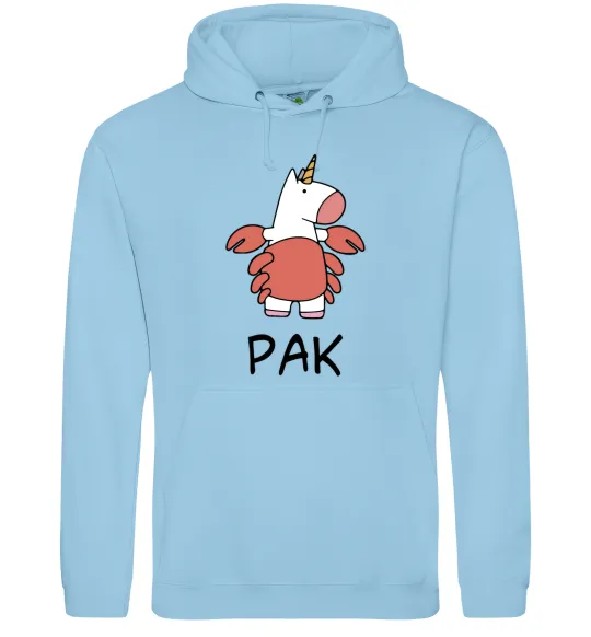 Жіноча толстовка (худі) Рак єдиноріг Блакитний фото