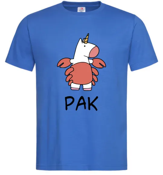 Чоловіча футболка Рак єдиноріг Яскраво-синій фото