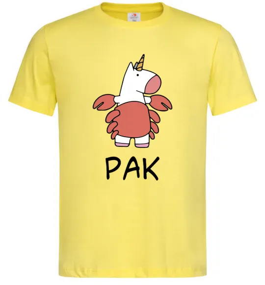 Чоловіча футболка Рак єдиноріг Лимонний фото