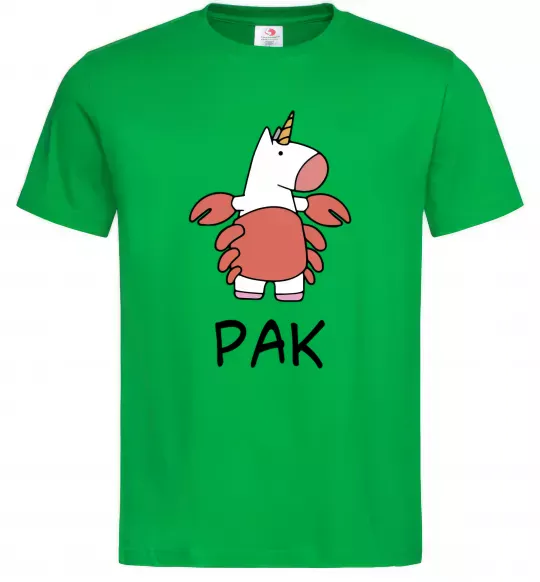 Чоловіча футболка Рак єдиноріг Зелений фото