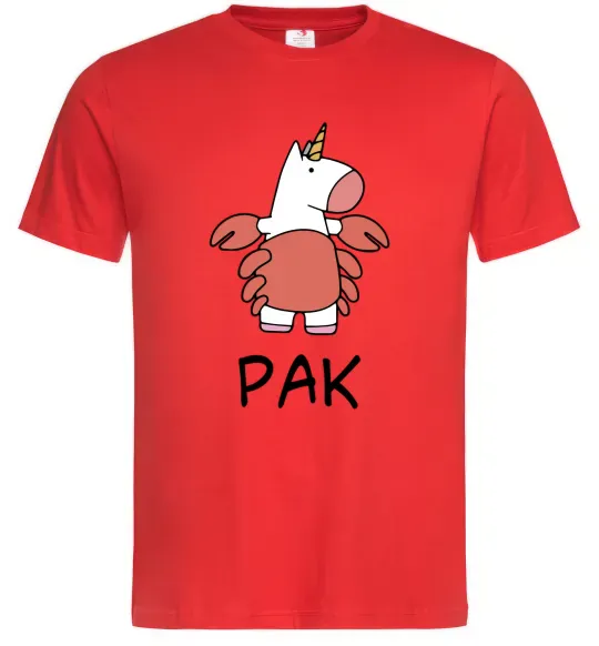 Чоловіча футболка Рак єдиноріг Червоний фото