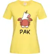 Женская футболка Рак єдиноріг Лимонный фото