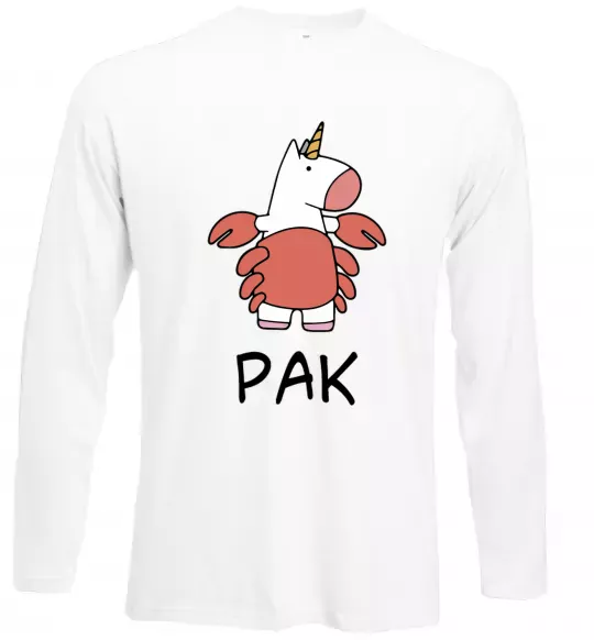 Лонгслів Рак єдиноріг Білий фото