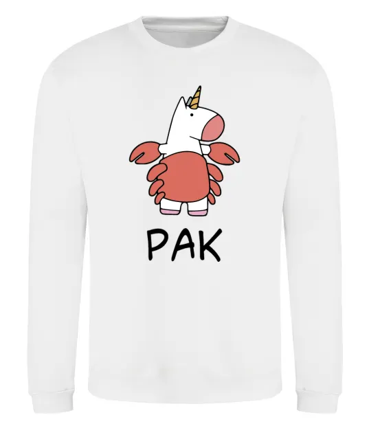 Свитшот Рак єдиноріг Белый фото