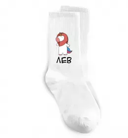 Носки Лев єдиноріг Белый фото