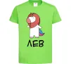 Детская футболка Лев єдиноріг Лаймовый Детская футболка Лев єдиноріг Лаймовый фото