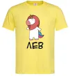 Чоловіча футболка Лев єдиноріг Лимонний Чоловіча футболка Лев єдиноріг Лимонний фото