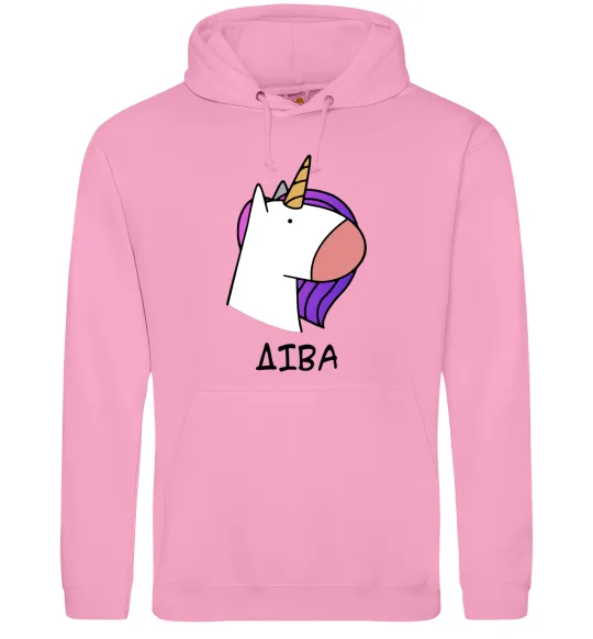 Чоловіча толстовка (худі) Діва єдиноріг Рожевий фото