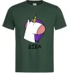 Чоловіча футболка Діва єдиноріг Темно-зелений фото