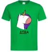 Чоловіча футболка Діва єдиноріг Зелений фото