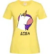 Жіноча футболка Діва єдиноріг Лимонний фото