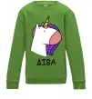 Детский Свитшот Діва єдиноріг Лаймовый фото