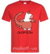 Мужская футболка Скорпіон єдиноріг Красный фото
