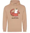 Жіноча толстовка (худі) Скорпіон єдиноріг Пісочний фото