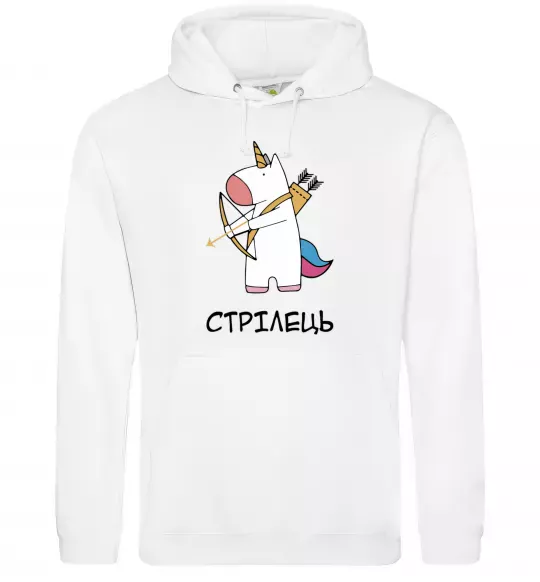Жіноча толстовка (худі) Стрілець єдиноріг Білий фото