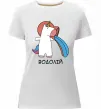 Жіноча преміум футболка Водолій єдиноріг Білий фото