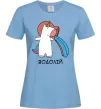 Жіноча футболка Водолій єдиноріг Блакитний фото