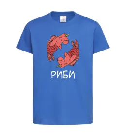 Детская футболка Риби єдиноріг Ярко-синий фото