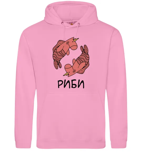 Женская толстовка (худи) Риби єдиноріг Розовый фото