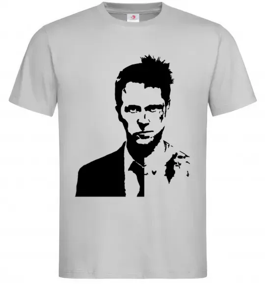 Чоловіча футболка Fight club black Сірий фото