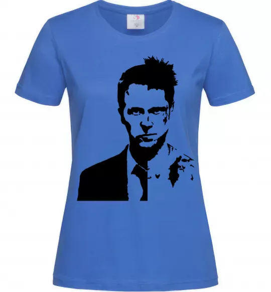 Жіноча футболка Fight club black Яскраво-синій фото