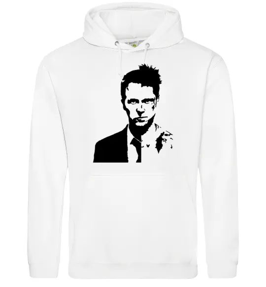 Чоловіча толстовка (худі) Fight club black Білий фото