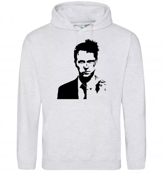 Жіноча толстовка (худі) Fight club black Сірий меланж фото