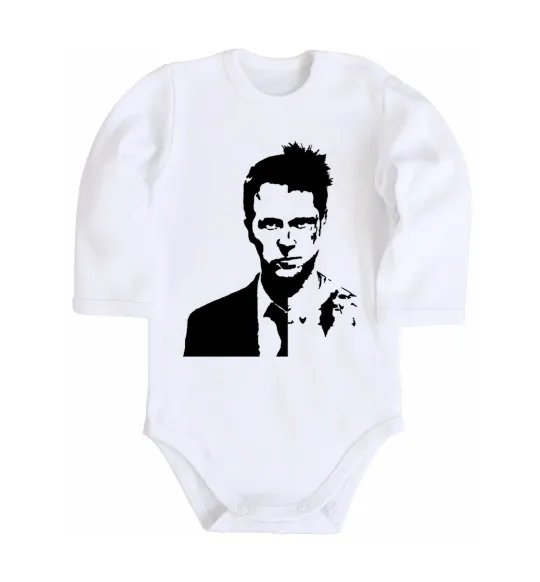 Детский боди Fight club black Белый фото