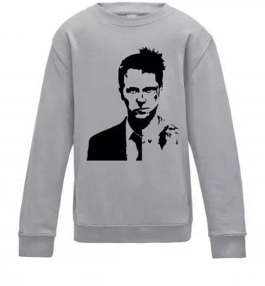 Дитячий світшот Fight club black Сірий меланж фото