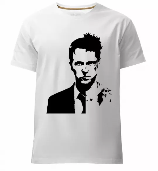 Чоловіча преміум футболка Fight club black Білий фото