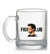 Чашка стеклянная Fight club Brad Pitt Прозрачный фото