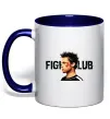 Чашка с цветной ручкой Fight club Brad Pitt Глубокий темно-синий Чашка с цветной ручкой Fight club Brad Pitt Глубокий темно-синий фото