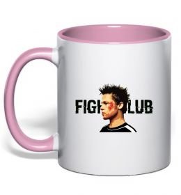 Чашка с цветной ручкой Fight club Brad Pitt Чашка с цветной ручкой Fight club Brad Pitt