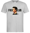 Мужская футболка Fight club Brad Pitt Серый фото