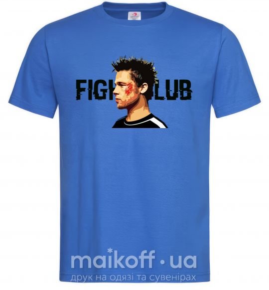 Чоловіча футболка Fight club Brad Pitt Яскраво-синій фото